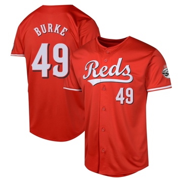 Brock Burke Men's Limited Cincinnati Reds Red Alternate Jersey