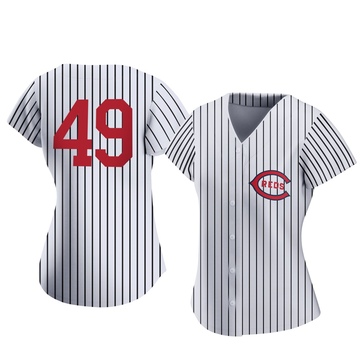 Brock Burke Women's Replica Cincinnati Reds White 2022 Field Of Dreams Jersey