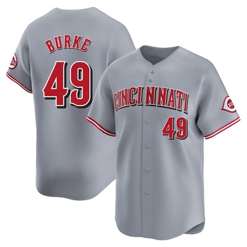 Brock Burke Youth Limited Cincinnati Reds Gray Away Jersey