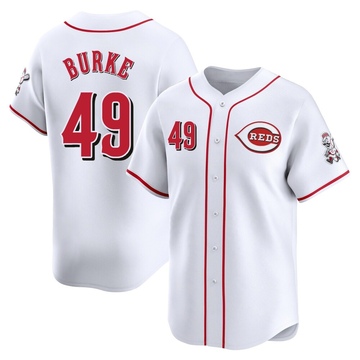 Brock Burke Youth Limited Cincinnati Reds White Home Jersey