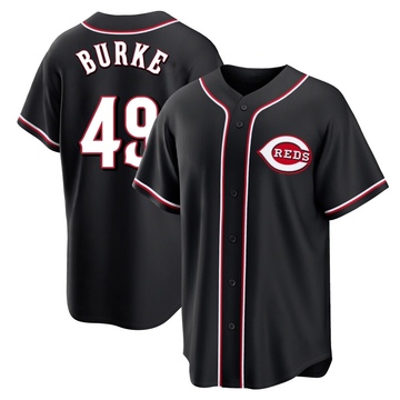 Brock Burke Youth Replica Cincinnati Reds Black Fashion Out Jersey
