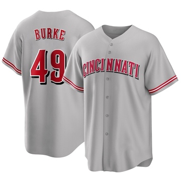 Brock Burke Youth Replica Cincinnati Reds Gray Road Jersey