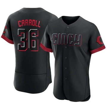 Clay Carroll Men's Authentic Cincinnati Reds Black 2023 City Connect Jersey
