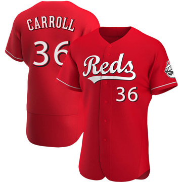 Clay Carroll Men's Authentic Cincinnati Reds Red Alternate Jersey