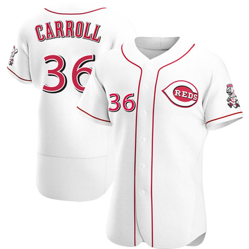 Clay Carroll Men's Authentic Cincinnati Reds White Home Jersey