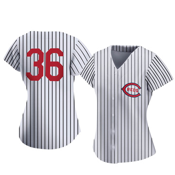 Clay Carroll Women's Replica Cincinnati Reds White 2022 Field Of Dreams Jersey