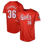 Clay Carroll Youth Limited Cincinnati Reds Red Alternate Jersey