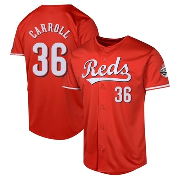 Clay Carroll Youth Limited Cincinnati Reds Red Alternate Jersey
