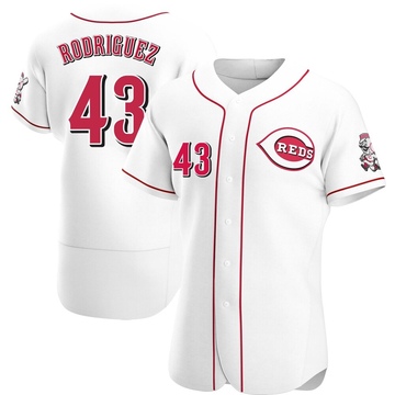 Hector Rodriguez Men's Authentic Cincinnati Reds White Home Jersey