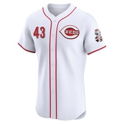 Hector Rodriguez Men's Elite Cincinnati Reds White Home Jersey