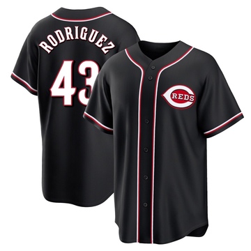 Hector Rodriguez Men's Replica Cincinnati Reds Black Fashion Out Jersey