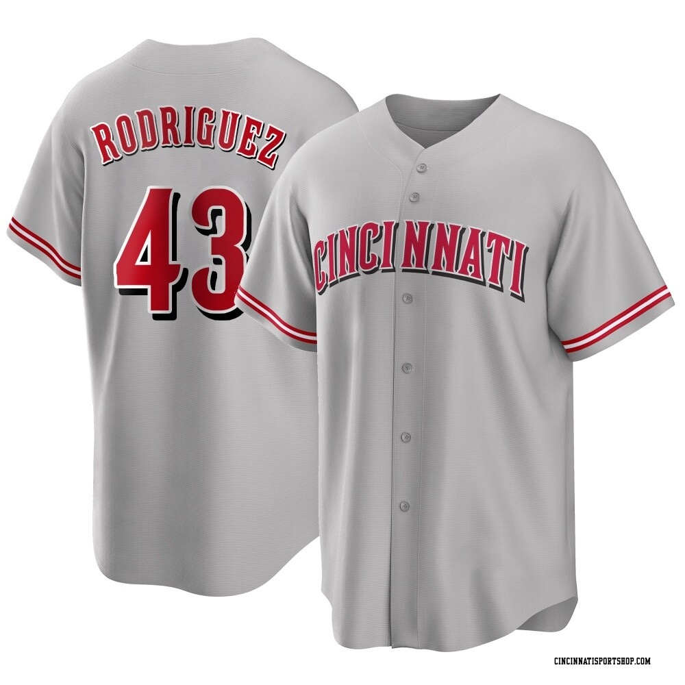 Hector Rodriguez Men's Replica Cincinnati Reds Gray Road Jersey