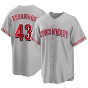 Hector Rodriguez Men's Replica Cincinnati Reds Gray Road Jersey