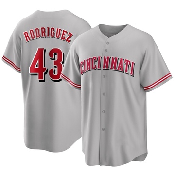 Hector Rodriguez Men's Replica Cincinnati Reds Gray Road Jersey