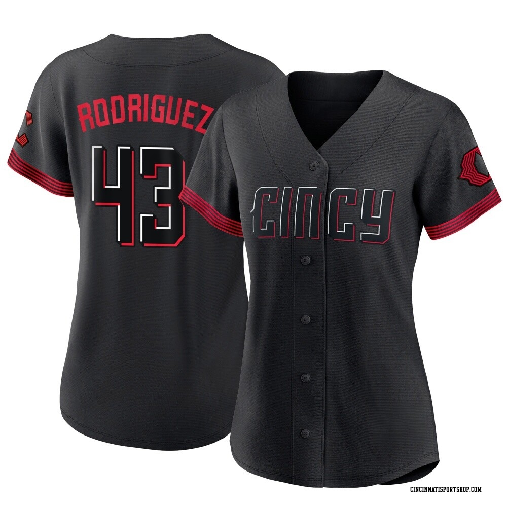 Hector Rodriguez Women's Authentic Cincinnati Reds Black 2023 City Connect Jersey