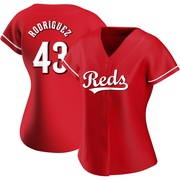 Hector Rodriguez Women's Authentic Cincinnati Reds Red Alternate Jersey