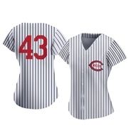 Hector Rodriguez Women's Authentic Cincinnati Reds White 2022 Field Of Dreams Jersey