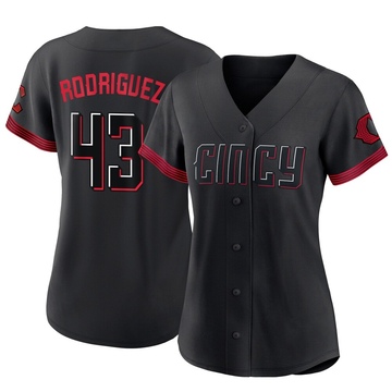 Hector Rodriguez Women's Replica Cincinnati Reds Black 2023 City Connect Jersey