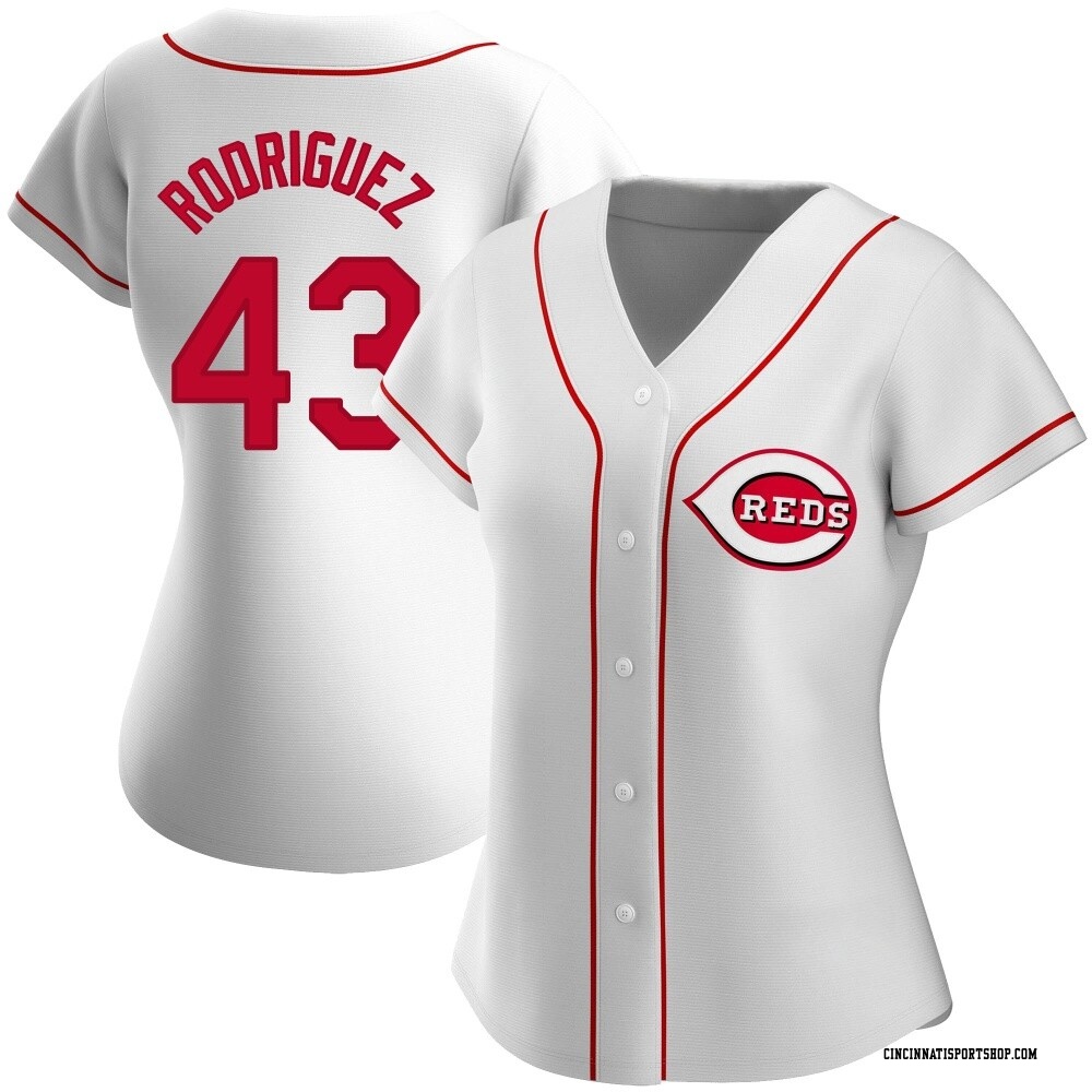 Hector Rodriguez Women's Replica Cincinnati Reds White Home Jersey