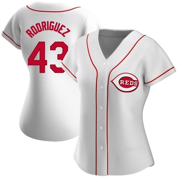 Hector Rodriguez Women's Replica Cincinnati Reds White Home Jersey