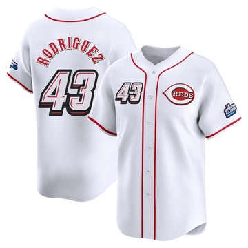 Hector Rodriguez Youth Limited Cincinnati Reds White 2025 Speedway Classic Alternate Jersey