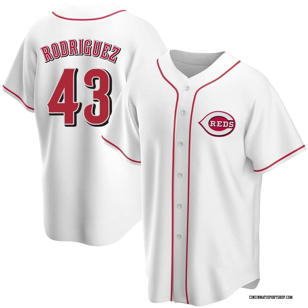 Hector Rodriguez Youth Replica Cincinnati Reds White Home Jersey