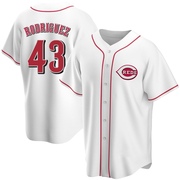 Hector Rodriguez Youth Replica Cincinnati Reds White Home Jersey