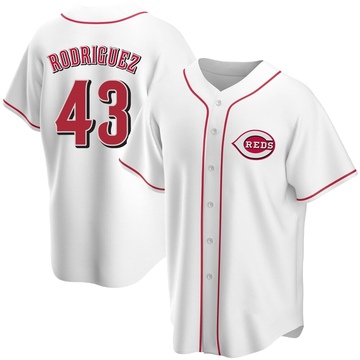 Hector Rodriguez Youth Replica Cincinnati Reds White Home Jersey