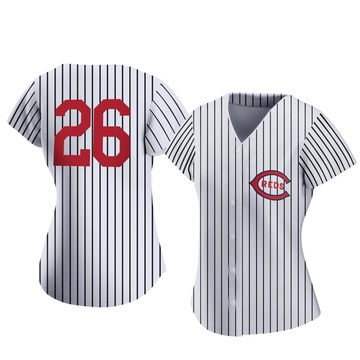 Jacob Hurtubise Women's Authentic Cincinnati Reds White 2022 Field Of Dreams Jersey