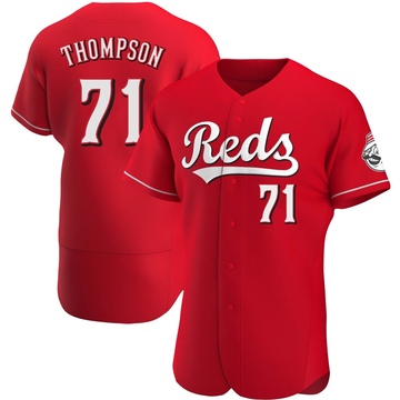 Keegan Thompson Men's Authentic Cincinnati Reds Red Alternate Jersey