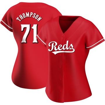 Keegan Thompson Women's Authentic Cincinnati Reds Red Alternate Jersey