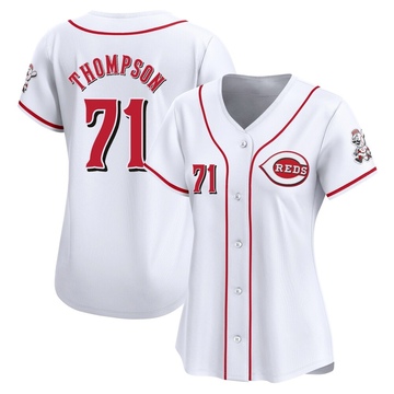 Keegan Thompson Women's Limited Cincinnati Reds White Home Jersey