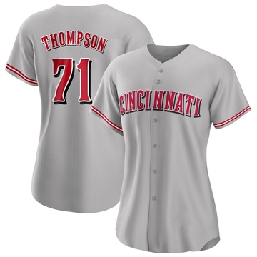 Keegan Thompson Women's Replica Cincinnati Reds Gray Road Jersey