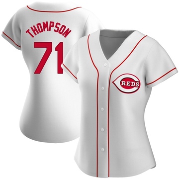 Keegan Thompson Women's Replica Cincinnati Reds White Home Jersey