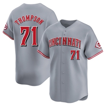 Keegan Thompson Youth Limited Cincinnati Reds Gray Away Jersey