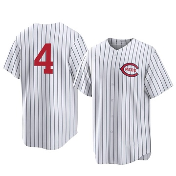 Santiago Espinal Men's Replica Cincinnati Reds White 2022 Field Of Dreams Jersey