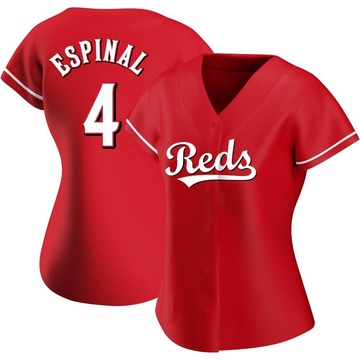 Santiago Espinal Women's Authentic Cincinnati Reds Red Alternate Jersey