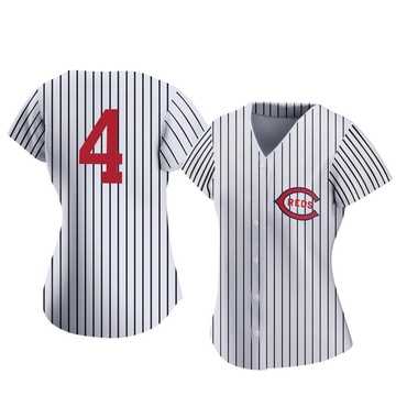 Santiago Espinal Women's Authentic Cincinnati Reds White 2022 Field Of Dreams Jersey