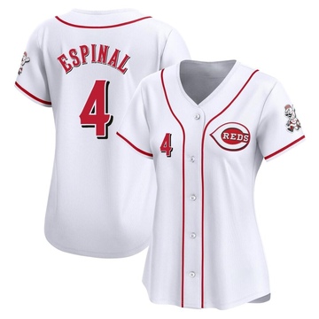 Santiago Espinal Women's Limited Cincinnati Reds White Home Jersey