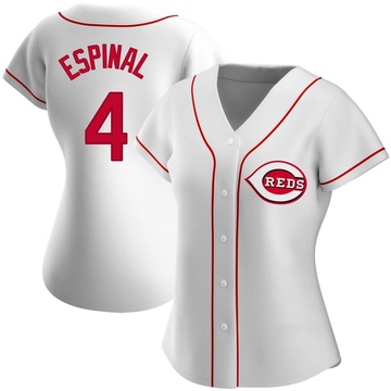 Santiago Espinal Women's Replica Cincinnati Reds White Home Jersey