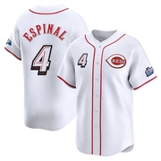 Santiago Espinal Youth Limited Cincinnati Reds White 2025 Speedway Classic Alternate Jersey