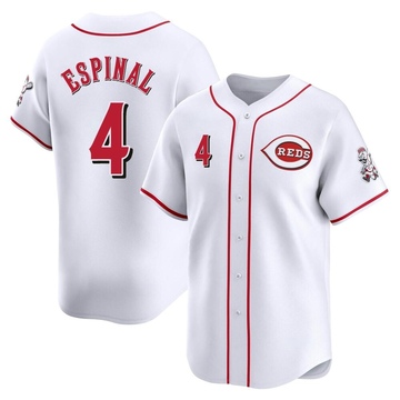 Santiago Espinal Youth Limited Cincinnati Reds White Home Jersey