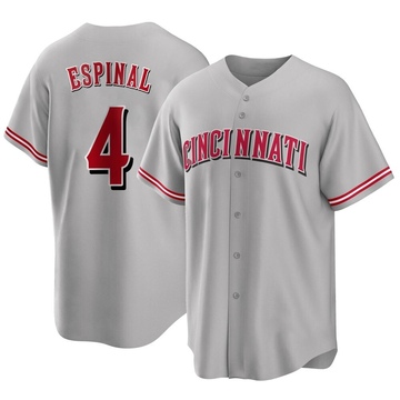 Santiago Espinal Youth Replica Cincinnati Reds Gray Road Jersey