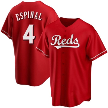 Santiago Espinal Youth Replica Cincinnati Reds Red Alternate Jersey