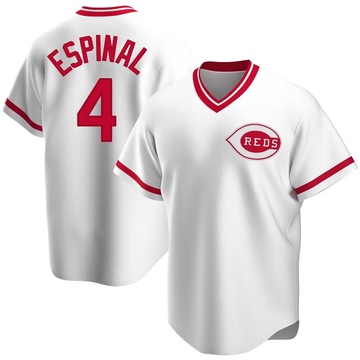 Santiago Espinal Youth Replica Cincinnati Reds White Home Cooperstown Collection Jersey