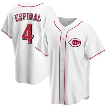 Santiago Espinal Youth Replica Cincinnati Reds White Home Jersey